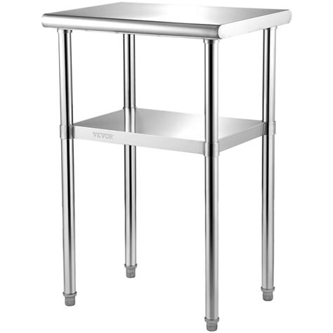 Vevor 650x457mm Stainless Steel Work Prep Table Commercial Food Prep