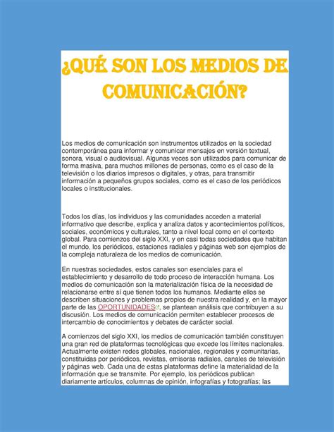 Calaméo QuÉ Son Los Medios De ComunicaciÓn 2