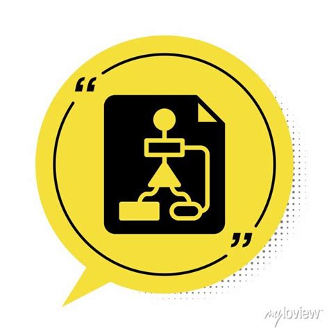 black tile flowchart  program design  process management wall