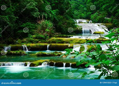 Waterfall stock image. Image of outdoors, china, journey - 13941553