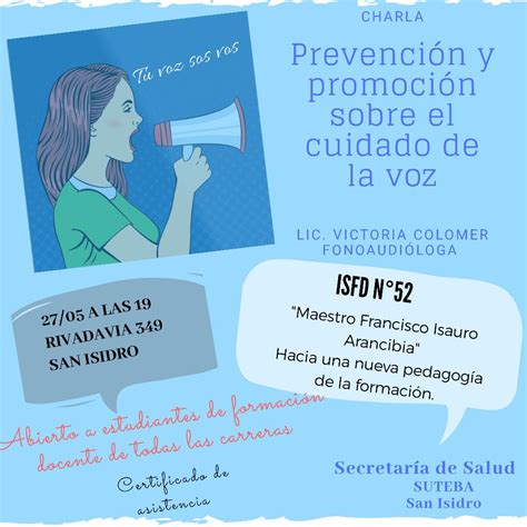 Prevención Y Promoción Sobre El Cuidado De La Voz 27 De Mayo De 2019