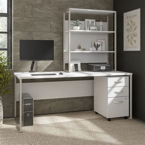 Bush Business Furniture Hybrid W X D Computer Desk With Hutch