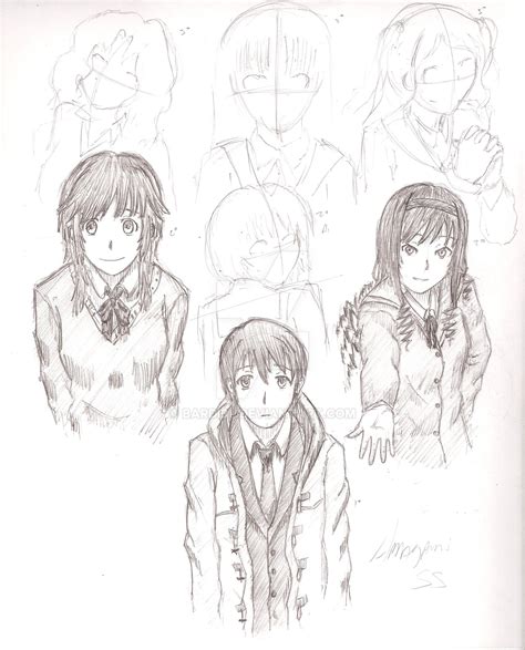 WIP - Amagami SS Characters by Bardi3l on DeviantArt