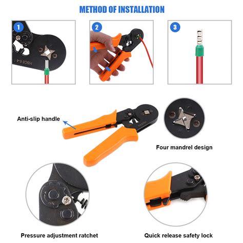 Glarks Ferrule Crimping Tool Kit Ferrule Wire Terminal Block Crimper