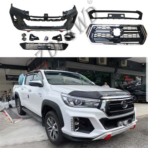 Front Bumper With Drl Body Kit For Hilux Revo Rocco China Upgrade