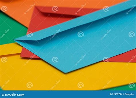 Colored envelopes stock photo. Image of blank, closed - 22152794