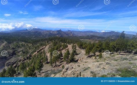 The Rugged Gran Canaria Landscape At Pico Del Nieves Stock Photo