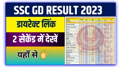 Ssc Gd Result Ssc Gd