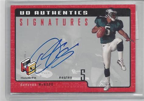 Donovan Mcnabb 1999 Upper Deck Hologrfx Authentic Signatures On Card Auto Rc Ebay