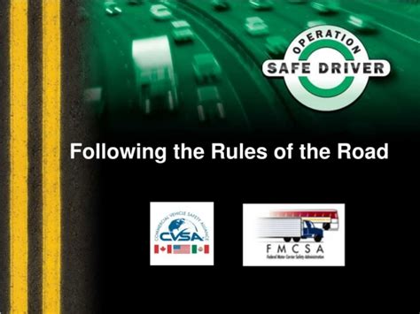 Ppt Rules Of The Road Powerpoint Presentation Free Download Id172766