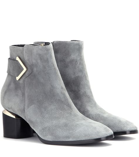 Lyst Nicholas Kirkwood Brannagh Suede Ankle Boots In Gray