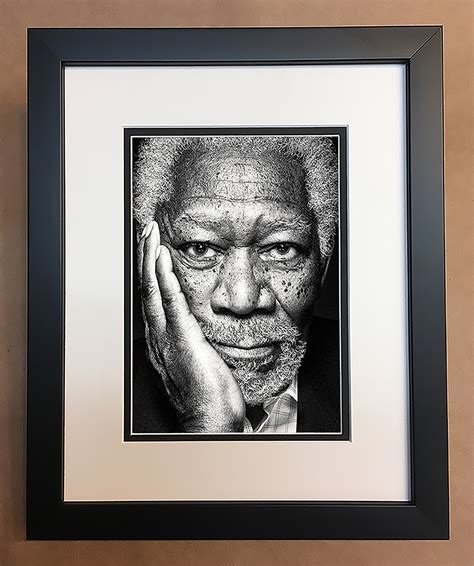 Morgan Freeman Black and White Photo Professionally Framed | Etsy