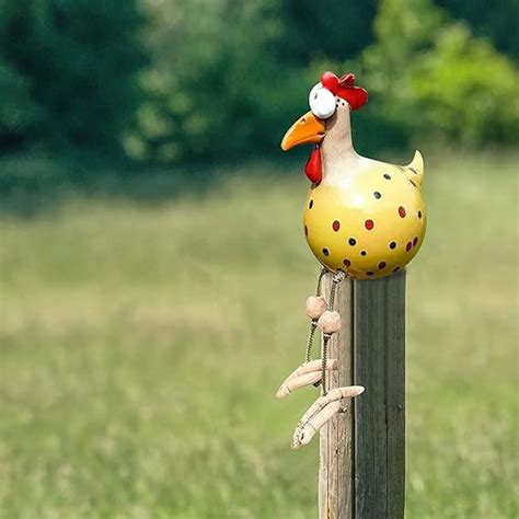 Huhu Keramik Huhn Gartendeko Tierfigur Gartenstecker Handarbeit