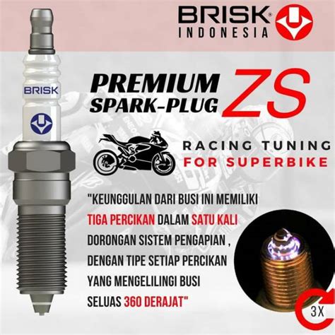 Premium Spark Plug Brisk Original Spark Plug Racing Superbike Adv