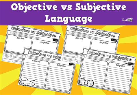 Objective Vs Subjective Language Teacher Resources And Classroom