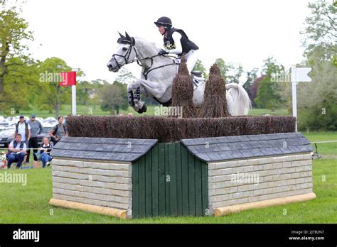 BADMINTON, UK, MAY 7TH Emily Harnel riding Corvett during the Cross Country Event at Badminton ...