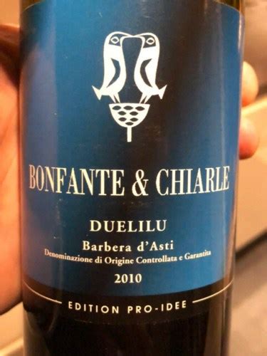 2010 Bonfante Chiarle Duelilu Barbera D Asti Vivino