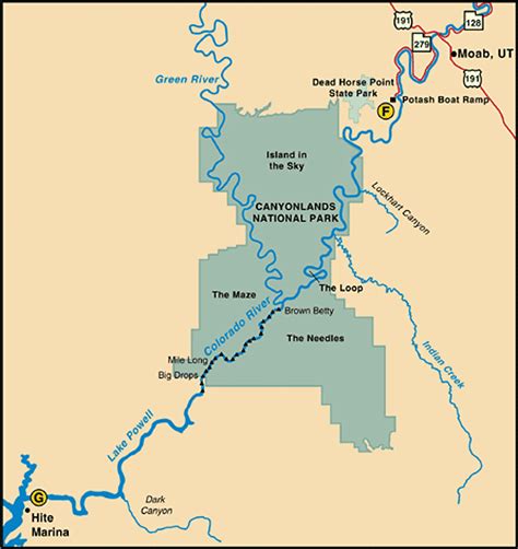 Cataract Canyon Map | Adventure Bound USA