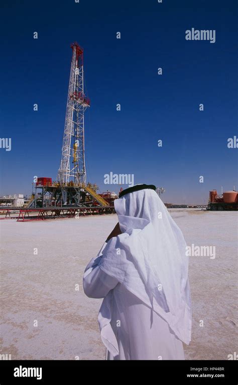 Drilling For Oil In The Saudi Desert Near Abqaiq By The Arabian