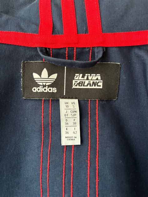 Adidas Navy Red Stripe Track Jacket Womens Fashion Coats Jackets