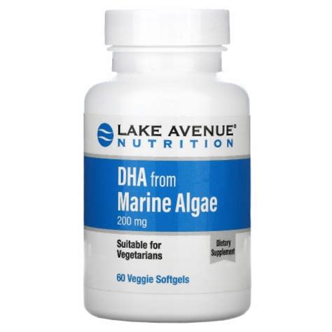 Lake Avenue Nutrition Dha From Marine Algae Mg Vegetarian Omega