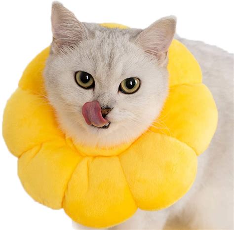 Windfall Cat Recovery Collar Soft Cat Cone Collar Cute Sunflwer For