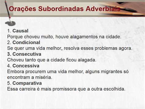 Oração Subordinada Adverbial Exemplos - Oração Subordinada Adverbial Temporal Exemplos - GITEDU