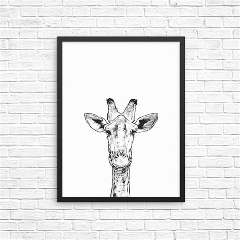 Giraffe Wall Art Giraffe Print Safari Animal Decor Animal Prints