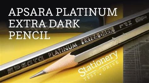 Silver And Black Wood Apsara Platinum Extra Dark Pencil For Writing At