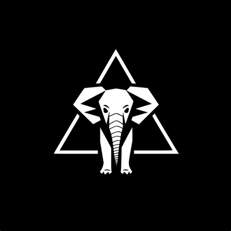 Elefante Minimalista Y Plano Logo Vector Ilustraci N