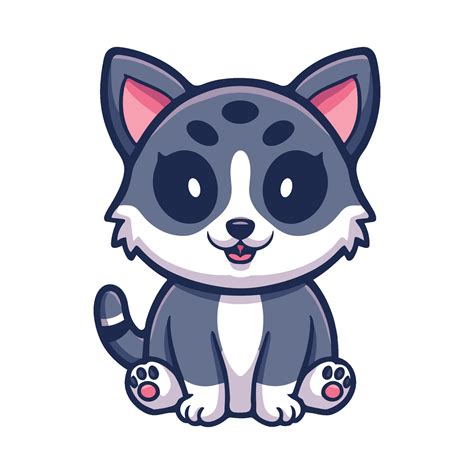 Ai Generated Cute Cat Flat Vector Illustration Cat Vector Character