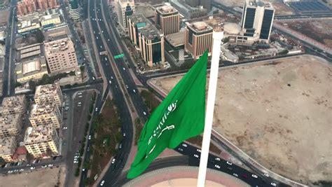 Famous Jeddah landmarks, close-up photography of the tallest flagpole ...