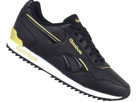 T Nis Reebok Royal Glide Ripple Clip Mulher Preto Material Sint Tico