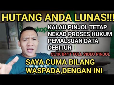 HUTANG ANDA AKAN LUNAS JIKA PINJOL MASIH NEKAD PROSES ANDA KEJALUR