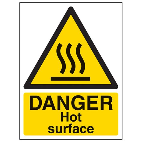 Danger Hot Surface Portrait VSafety