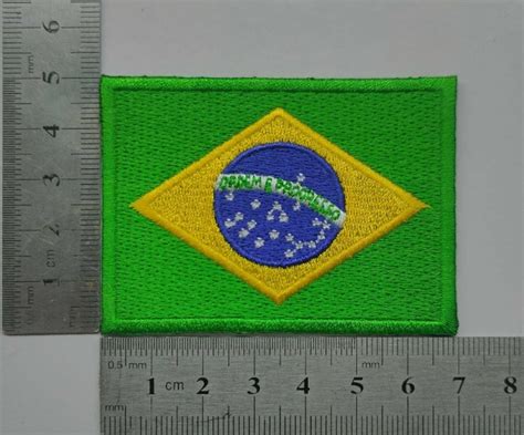 Patch Termocolante Bordado Da Bandeira Do Brasil Elo