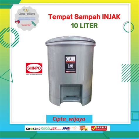 Jual Tempat Sampah Injak 10 Liter Tong Sampah INJAK 10 Liter SHINPO