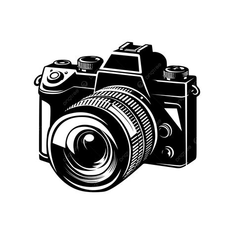 Vector Silhouette Of A Professional Camera, Camera, Silhouette, Vector