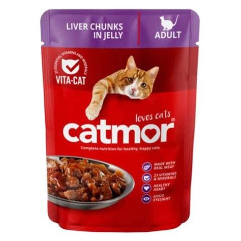 Buy Catmor Liver Chunks In Jelly Adult Wet Cat Food 85g Online