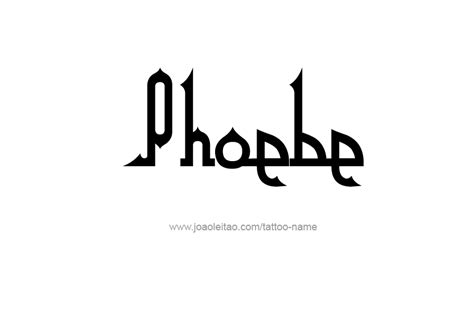 Phoebe Name Tattoo Designs