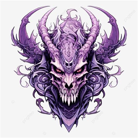 Purple Dragon Skull Ornament Tattoo, Dragon, Skull, Tattoo PNG ...