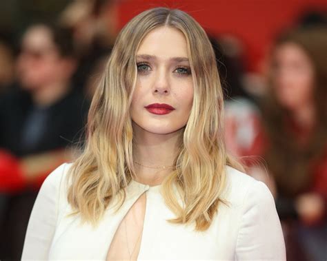 Lipstick Dress Elizabeth Olsen 1080P Actresses Actress Brunette
