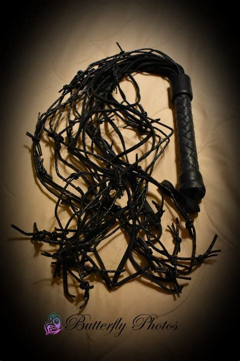 100 Real Leather Barbed Wire Flogger Bdsm Impact Toy Sensation Play Etsy