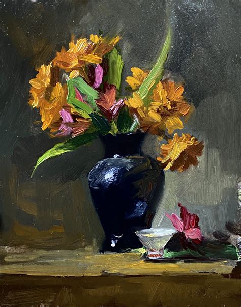 Fall Flowers and Sake - Kelli Folsom Fine Art