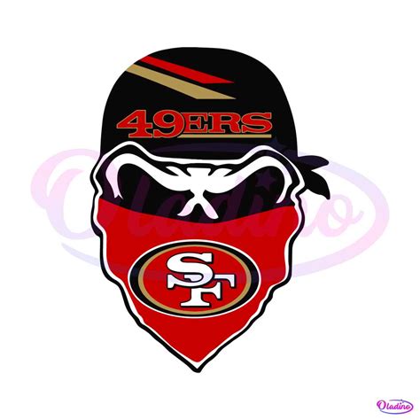 Retro San Francisco 49ers Skull SVG