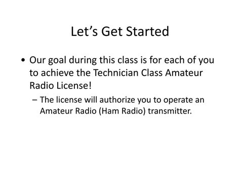 Ppt Ham Radio Technician Class Licensing Course Chapter 1 Powerpoint