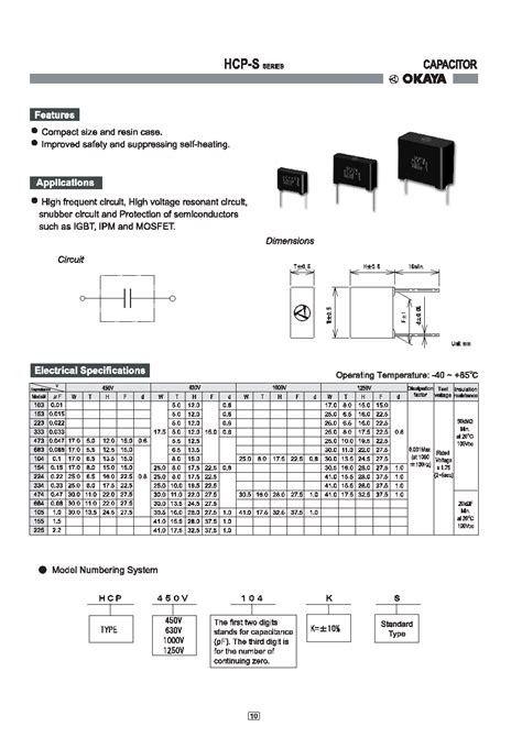 Hcp V Ks Datasheet Pages Okaya Capacitor