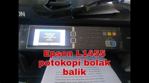 Epson L1455 Potokopi Bolak Balik YouTube