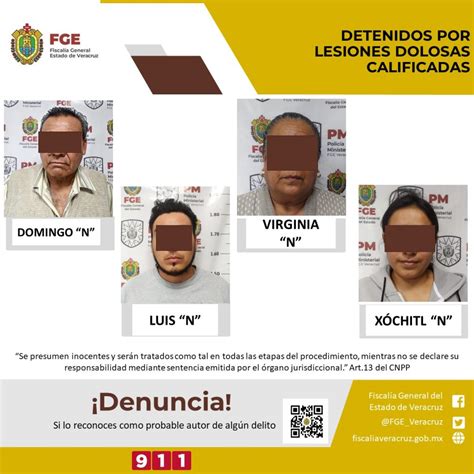 Son Detenidos Por Lesiones Dolosas Calificadas Fiscalía General Del