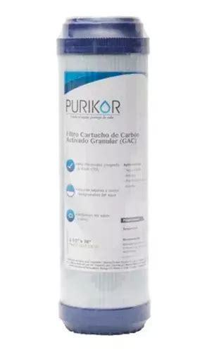 Filtro Cartucho Carb N Activado Granular Purikor X